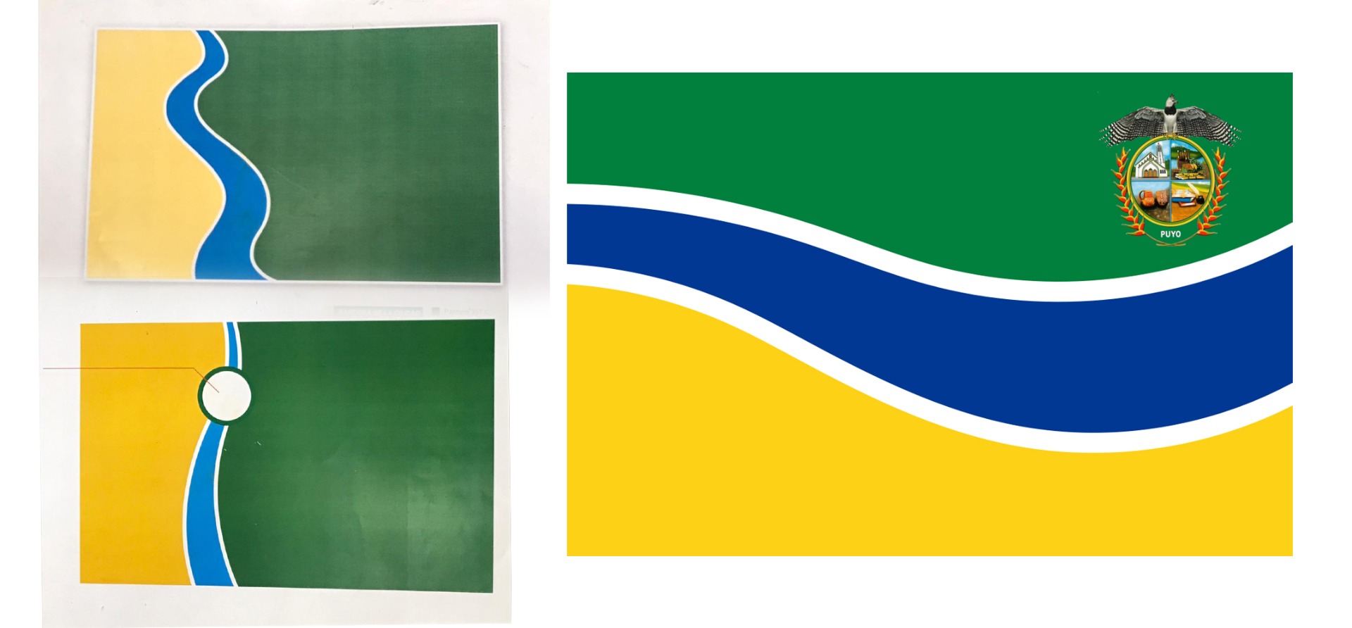 Así fue el proceso de creación y modificación de la bandera de Puyo